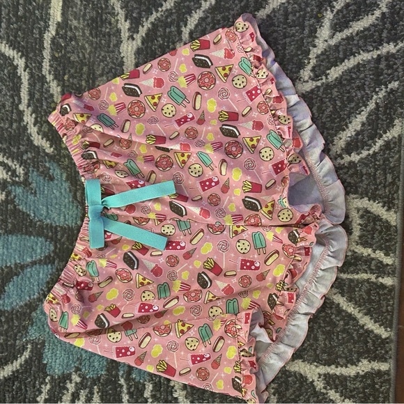 Pink Snack Print Ruffle PJ Shorts - Picture 4 of 5